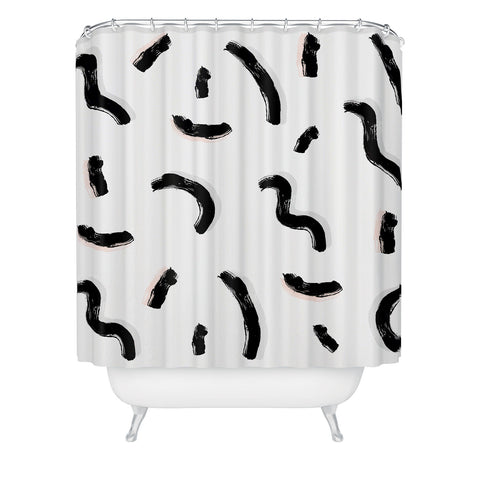 Kelly Haines Paint Confetti Shower Curtain