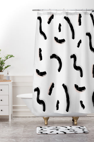 Kelly Haines Paint Confetti Shower Curtain And Mat