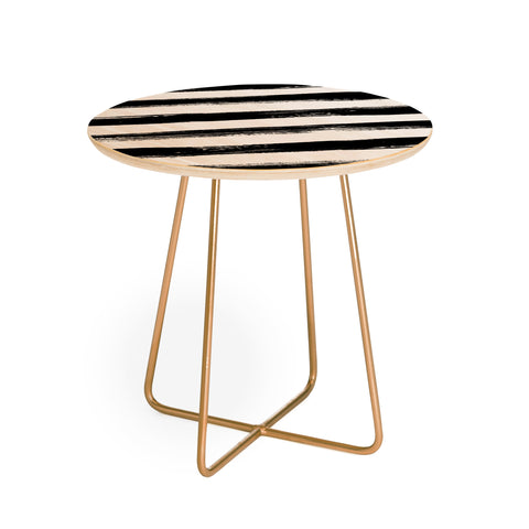 Kelly Haines Paint Stripes Round Side Table