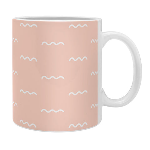 Kelly Haines Peach Squiggle Coffee Mug