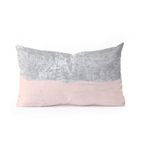 Kelly Haines Pink Concrete Oblong Throw Pillow