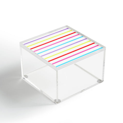 Kelly Haines Pop of Color Stripes Acrylic Box