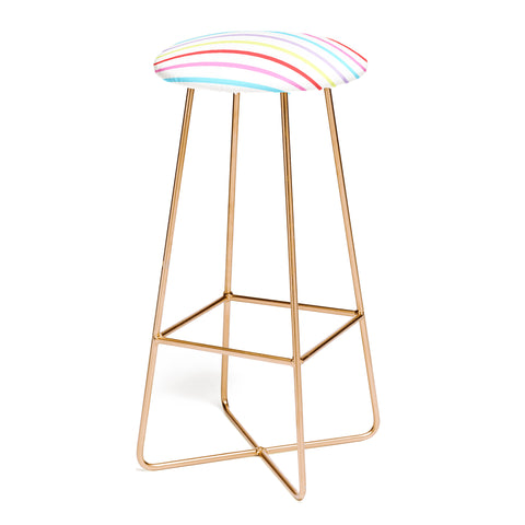 Kelly Haines Pop of Color Stripes Bar Stool