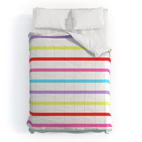 Kelly Haines Pop of Color Stripes Comforter