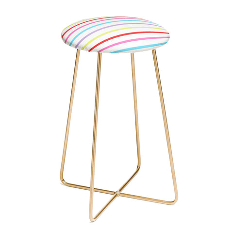 Kelly Haines Pop of Color Stripes Counter Stool