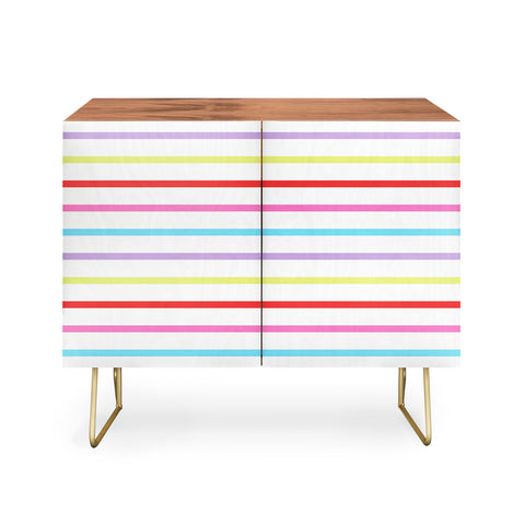 Kelly Haines Pop of Color Stripes Credenza
