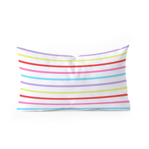 Kelly Haines Pop of Color Stripes Oblong Throw Pillow
