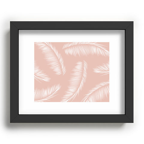 Kelly Haines Tropical Palm Leaves Recessed Framing Rectangle