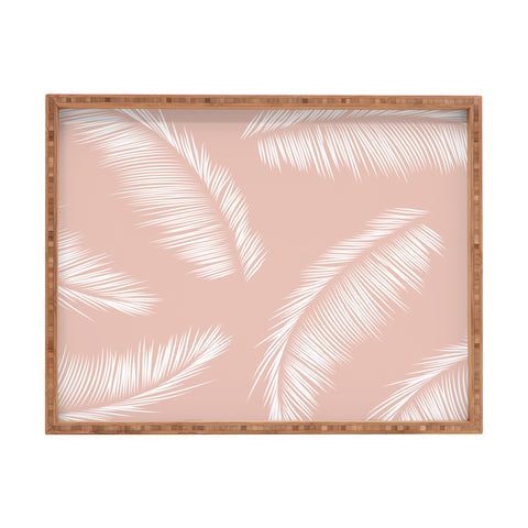 Kelly Haines Tropical Palm Leaves Rectangular Tray