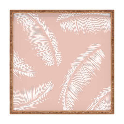 Kelly Haines Tropical Palm Leaves Square Tray