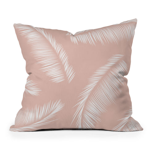 Kelly Haines Tropical Palm Leaves Throw Pillow