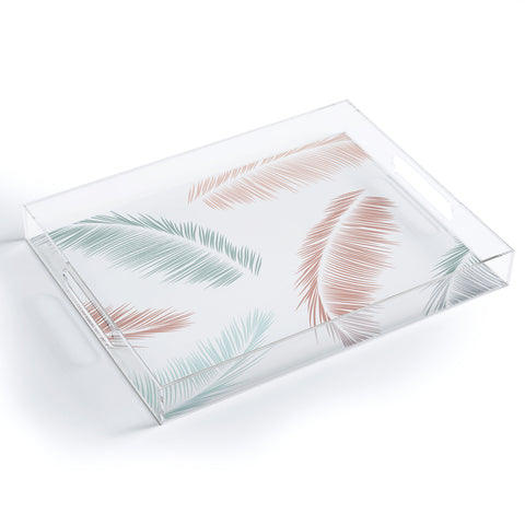 Kelly Haines Tropical Palm Leaves V2 Acrylic Tray