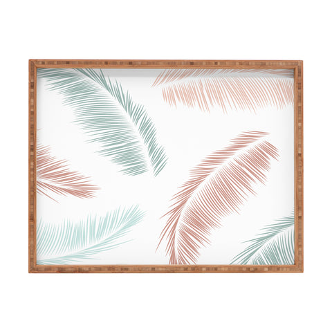 Kelly Haines Tropical Palm Leaves V2 Rectangular Tray
