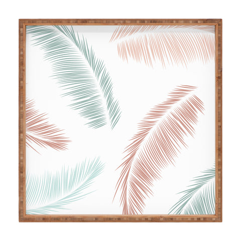 Kelly Haines Tropical Palm Leaves V2 Square Tray