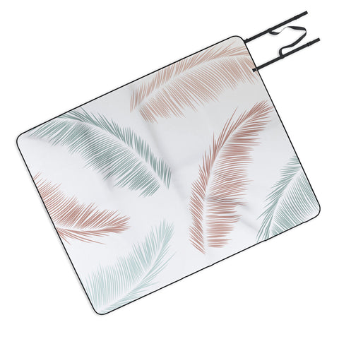 Kelly Haines Tropical Palm Leaves V2 Picnic Blanket