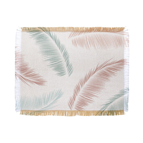 Kelly Haines Tropical Palm Leaves V2 Throw Blanket