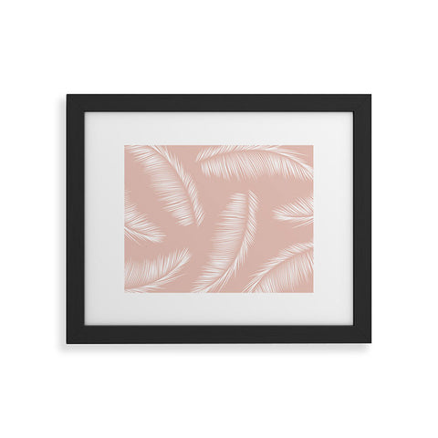 Kelly Haines Tropical Palm Leaves Framed Art Print