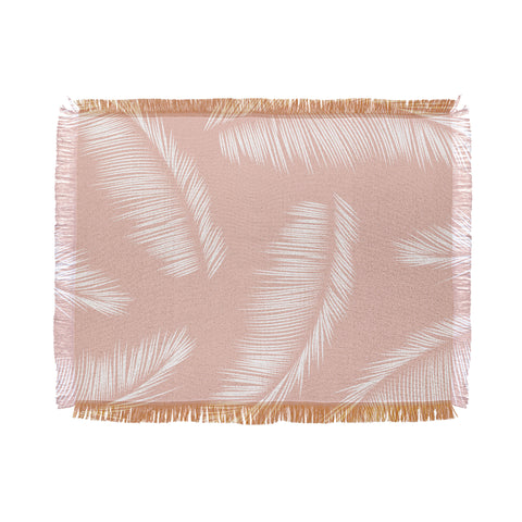 Kelly Haines Tropical Palm Leaves Throw Blanket