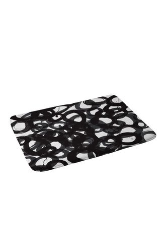 Kent Youngstom Black Circles Memory Foam Bath Mat