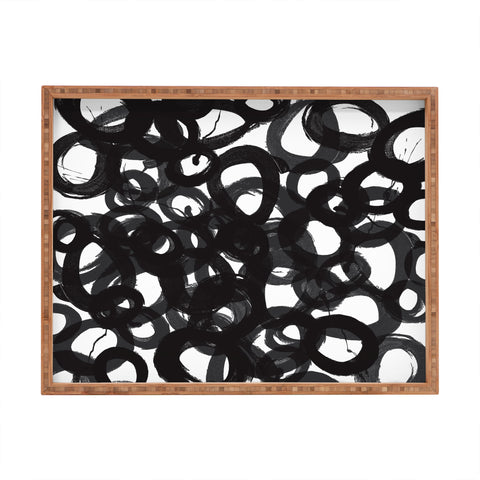 Kent Youngstom Black Circles Rectangular Tray