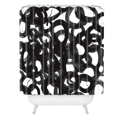 Kent Youngstom Black Circles Shower Curtain