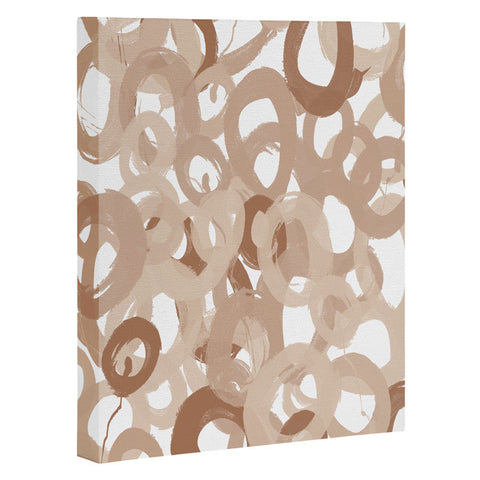 Kent Youngstom Brown Circles Art Canvas