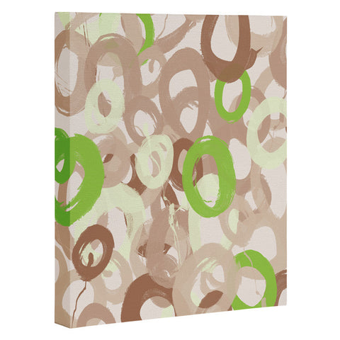 Kent Youngstom Brown Green Circles Art Canvas