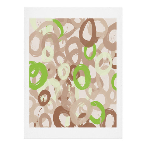 Kent Youngstom Brown Green Circles Art Print