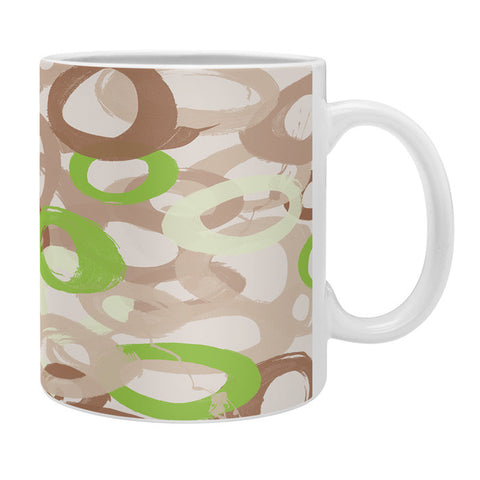 Kent Youngstom Brown Green Circles Coffee Mug