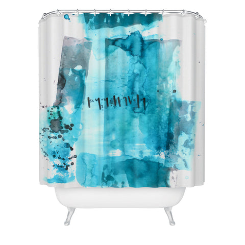 Kent Youngstrom be you blue Shower Curtain