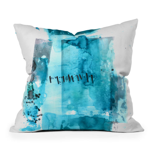 Kent Youngstrom be you blue Throw Pillow