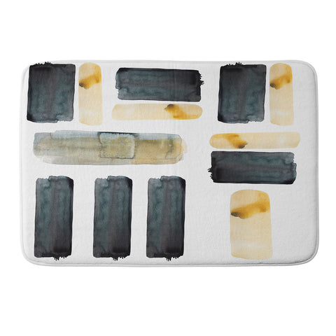 Kent Youngstrom black and gold Memory Foam Bath Mat