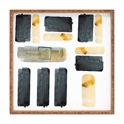 Kent Youngstrom black and gold Square Tray