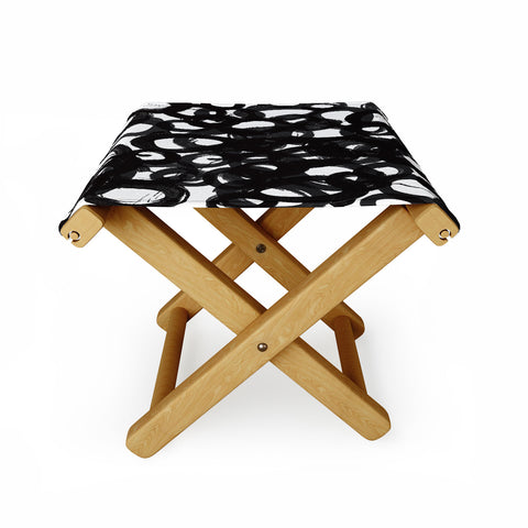 Kent Youngstrom Black Circles Folding Stool