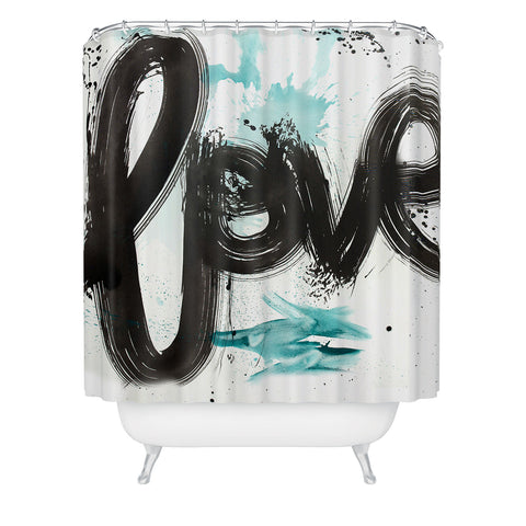 Kent Youngstrom blue love Shower Curtain