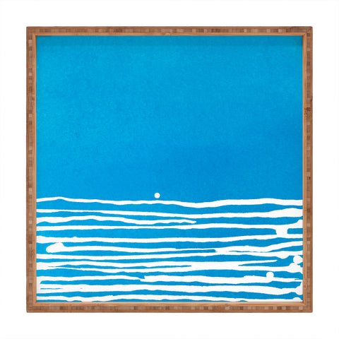 Kent Youngstrom blue sunset Square Tray