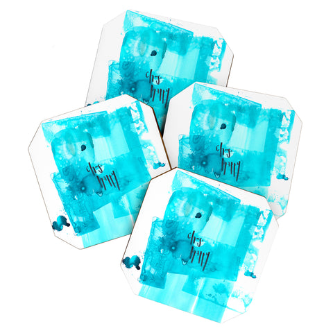 Kent Youngstrom choose happy blue Coaster Set