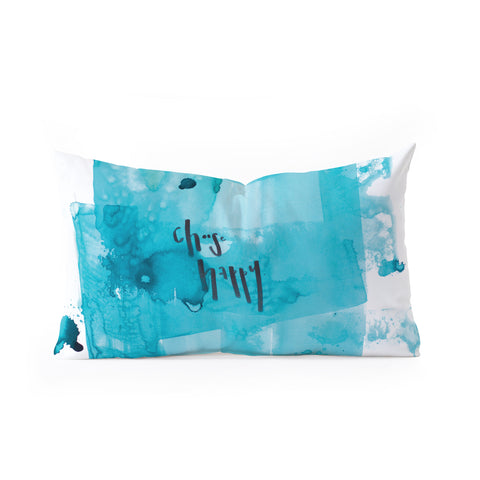 Kent Youngstrom choose happy blue Oblong Throw Pillow