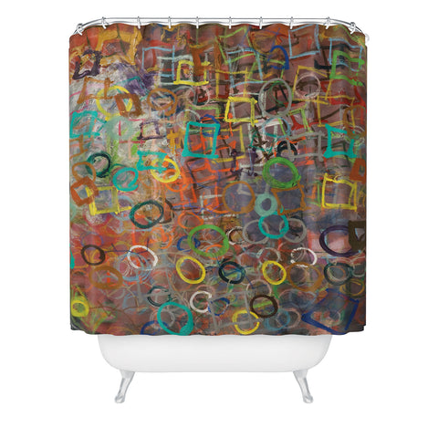 Kent Youngstrom Circle Square Shower Curtain