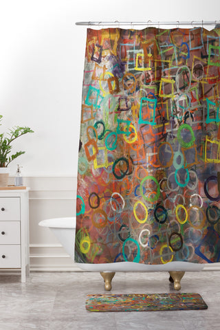 Kent Youngstrom Circle Square Shower Curtain And Mat