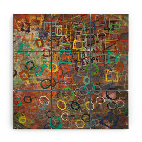 Kent Youngstrom Circle Square Wood Wall Mural