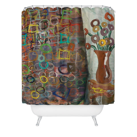 Kent Youngstrom Circle Vase Shower Curtain