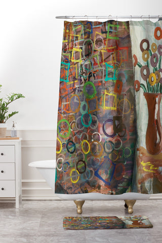 Kent Youngstrom Circle Vase Shower Curtain And Mat