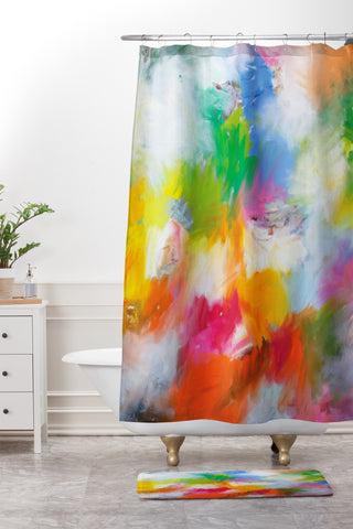 Kent Youngstrom color combustion Shower Curtain And Mat