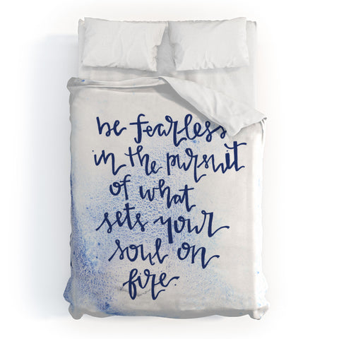 Kent Youngstrom fearless and on fire Duvet Cover