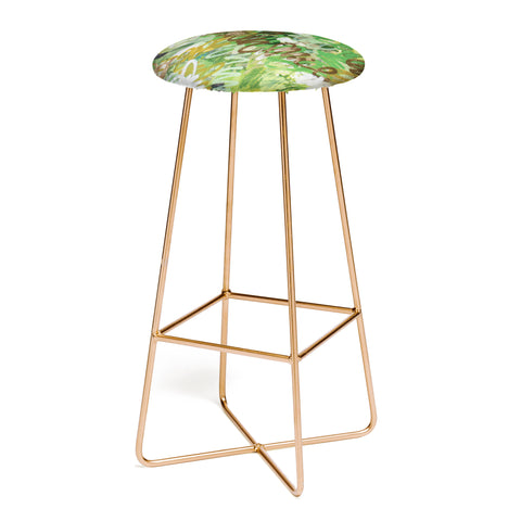 Kent Youngstrom gold squiggle Bar Stool