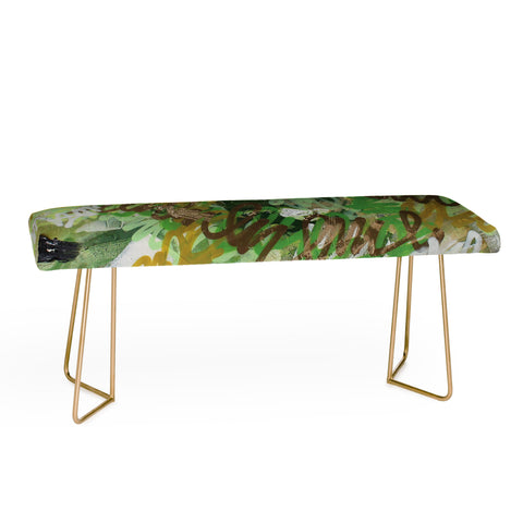 Kent Youngstrom gold squiggle Bench