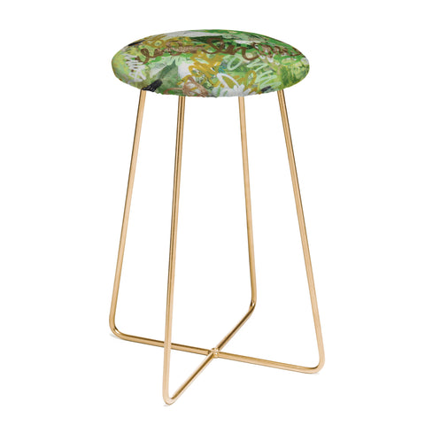Kent Youngstrom gold squiggle Counter Stool