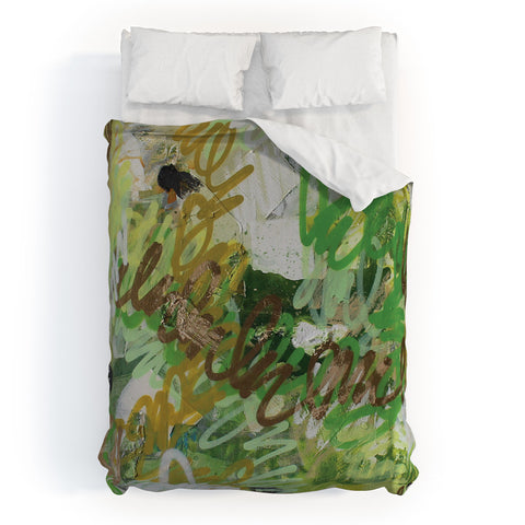 Kent Youngstrom gold squiggle Duvet Cover
