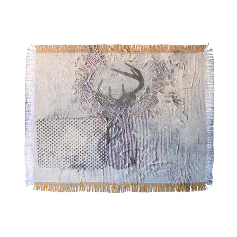 Kent Youngstrom Holiday Silver Deer Throw Blanket